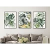 3 Parça Dekoratif Çiçekler Çerçeveli Ahşap Tablo seti, Ev Dekoru
