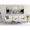 3 Parça Dekoratif Kök Desen Çerçeveli Tablo Life , Ev Dekoru , Soyut Tablo , Ahşap Tablo