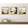 3 Parça Eskitme Çerçeveli Güller Ahşap Tablo Seti, Ev Dekoru