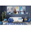 3 Parça Yelkenler Çerçeveli Tablo Life , Ev Dekoru , Soyut Tablo , Ahşap Tablo