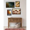 4 Parça Çerçeveli Ahşap Tablo Seti, Ev Dekoru