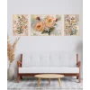 Açan Güller Çerçeveli Ahşap Tablo Seti, 3 Parça, Duvar Tablosu