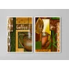 Bestablo 2 Parça Coffee Çerçeveli Ahşap Tablo Seti, Mutfak Dekoru Bestablo