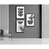 Bestablo 3 Parça Çerçeveli Dekoratif Boho Ahşap Tablo Seti Bestablo
