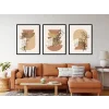Bestablo 3 Parça Çerçeveli Dekoratif Boho Ahşap Tablo Seti Bestablo