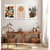 Bestablo 3 Parça Çerçeveli Dekoratif Boho Ahşap Tablo Seti, Ev Dekoru Bestablo