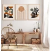 Bestablo 3 Parça Çerçeveli Dekoratif Boho Ahşap Tablo Seti, Ev Dekoru Bestablo