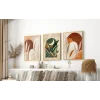 Bestablo 3 Parça Çerçeveli Dekoratif Boho Ahşap Tablo Seti, Ev Dekoru Bestablo