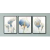 Bestablo 3 Parça Çerçeveli Dekoratif Çiçekler Ahşap Tablo Seti Bestablo