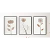Bestablo 3 Parça Çerçeveli Dekoratif Çiçekler Ahşap Tablo Seti, Ev Dekoru Bestablo