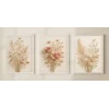 Bestablo 3 Parça Çerçeveli Dekoratif Çiçekler Ahşap Tablo Seti, Ev Dekoru Bestablo