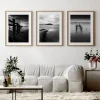 Bestablo 3 Parça Çerçeveli Dekoratif Manzara Ahşap Tablo Seti, Ev Dekoru Bestablo