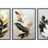 Bestablo 3 Parça Çerçeveli Dekoratif Soyut Çiçekler Ahşap Tablo Seti, Ev Dekoru Bestablo