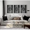 Bestablo 3 Parça Çerçeveli Kelime-i Tevhid , Allah(c.c),Hz.Muhammed(sav.) Ahşap Tablo Seti