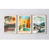 Bestablo 3 Parça Çerçeveli Manzara Ahşap Tablo Seti Bestablo