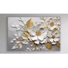 Bestablo Kabartma Görünümlü Dekoratif Çiçekler Kanvas Tablo, Ev Dekoru Bestablo