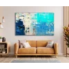 TURKUAZ MAVİ SOYUT KANVAS TABLO