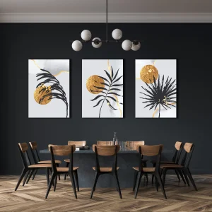 3 PARÇA DEKORATİF SOYUT KANVAS TABLO