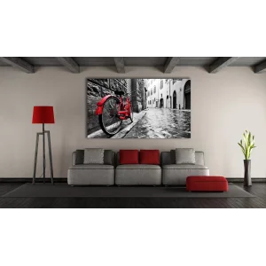 KIRMIZI BSİKLET KANVAS TABLO