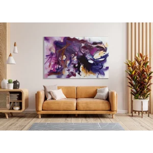 MOR SOYUT KANVAS TABLO