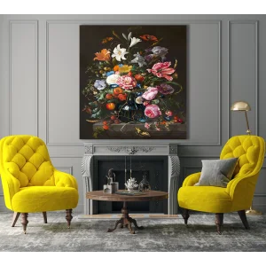 VAZODA RENKLİ ÇİÇEKLER KANVAS TABLO
