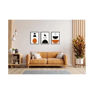 3lü Dekoratif Çerçeveli Ahşap Tablo , Ev Dekoru , Soyut Tablo , Ahşap Tablo