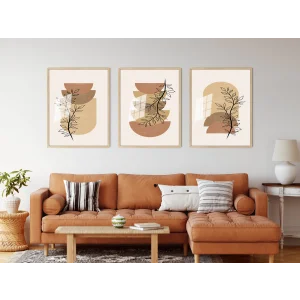 Bestablo 3 Parça Çerçeveli Dekoratif Boho Ahşap Tablo Seti Bestablo