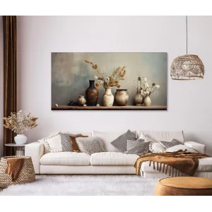 Bestablo Eskitme Vazolar Modern Kanvas Tablo , Ev Dekoru Bestablo