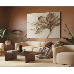 Bestablo Kahverengi Tasarım Kanvas Tablo, Ev Dekoru, Salon Tablosu Bestablo