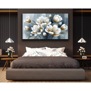 DEKORATİF ÇİÇEKLER KANVAS TABLO