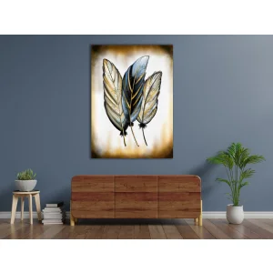 DEKORATİF KUŞ TÜYÜ KANVAS TABLO