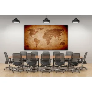 DÜNYA HARİTASI KANVAS TABLO