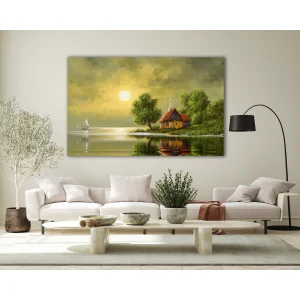 GÖL MANZARASI KANVAS TABLO