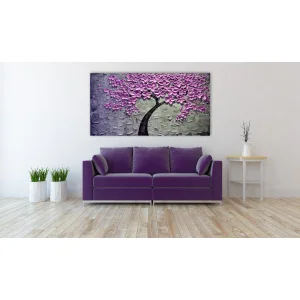 KABARTMA GÖRÜNÜMLÜ MOR ÇİÇEK