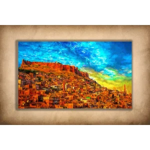 YAĞLI BOYA GÖRÜNÜMLÜ MARDİN KANVAS TABLO