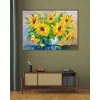 SARI ÇİÇEKLER KANVAS TABLO