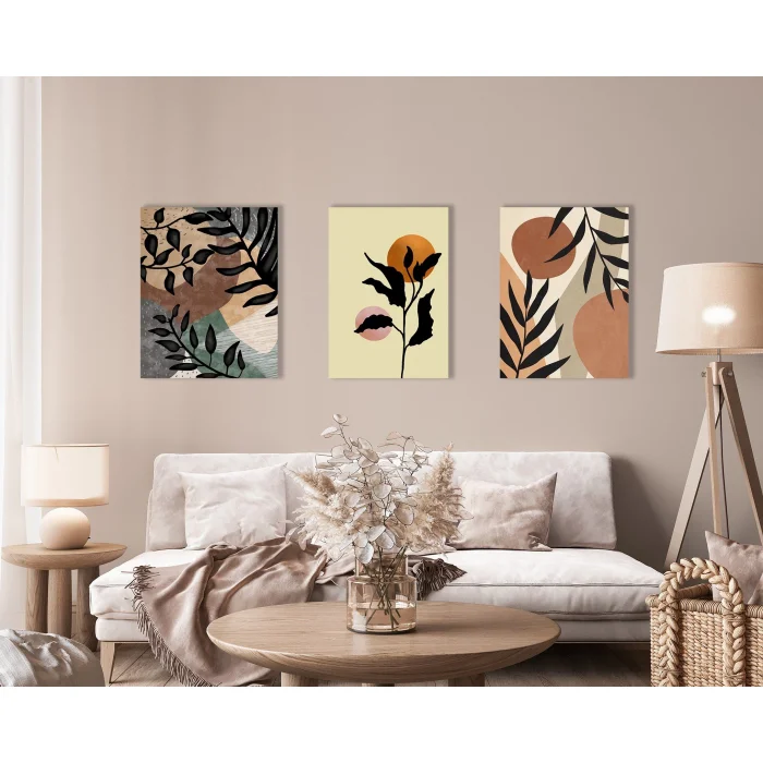 3 Parça Boho Kanvas Tablo