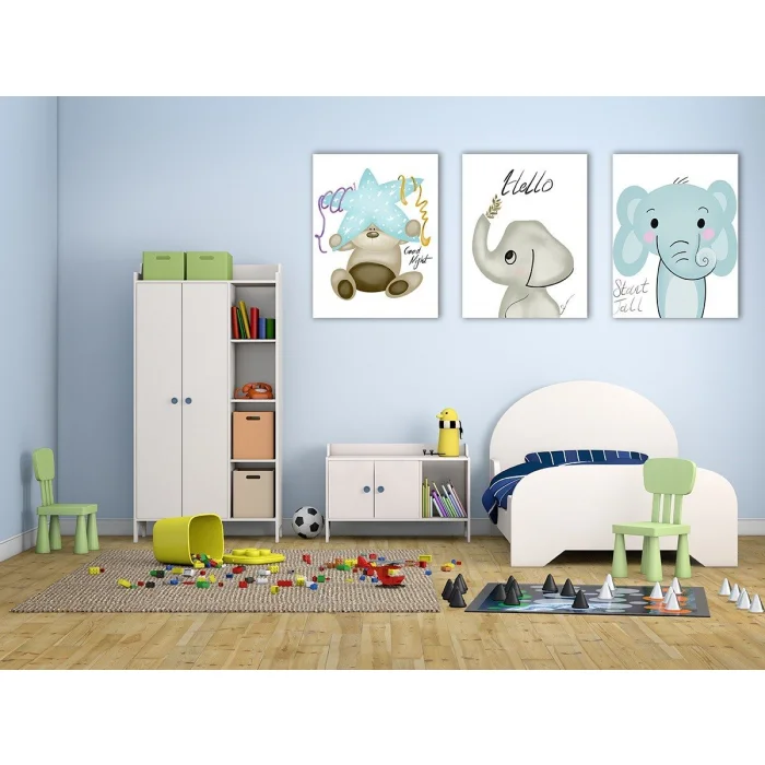 3 Parça Çocıuk Odası Kanvas Tablo