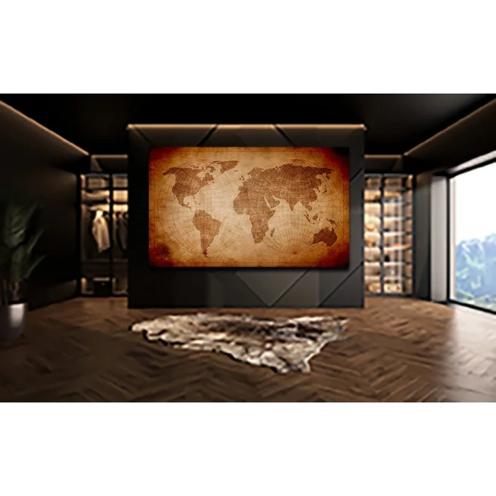 DÜNYA HARİTASI KANVAS TABLO