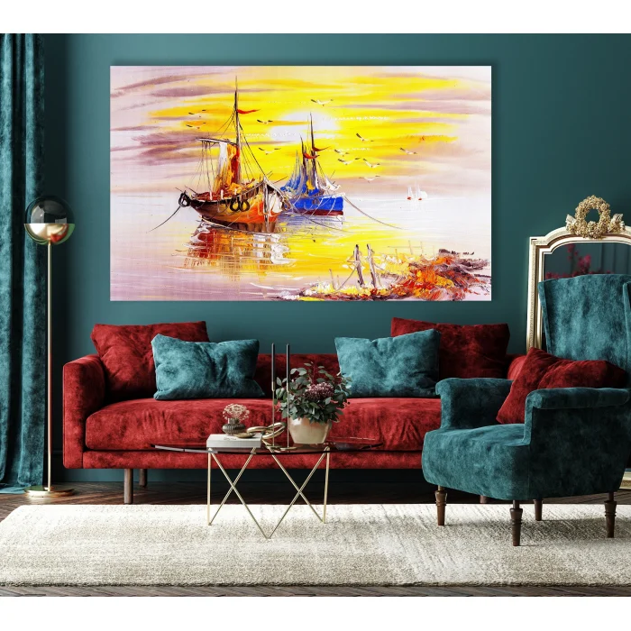 GÜN BATIMI SANDAL KANVAS TABLO