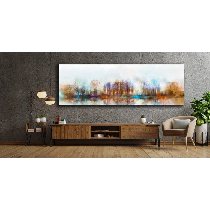 Panoramik Göl Manzarası Kanvas Tablo