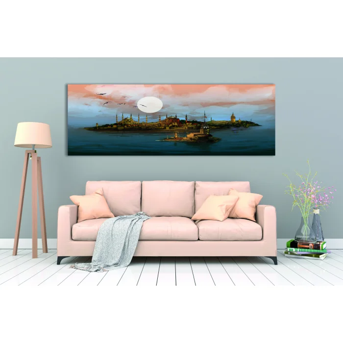 YAĞLI BOYA GÖRÜNÜMLÜ İSTANBUL KANVAS TABLO