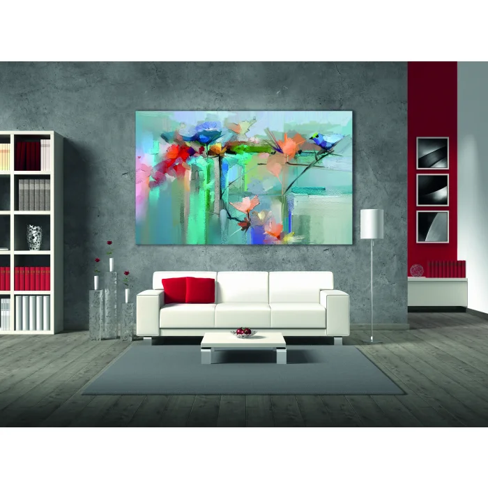 Yağlı Boya Görünümlü Soyut Kanvas Tablo