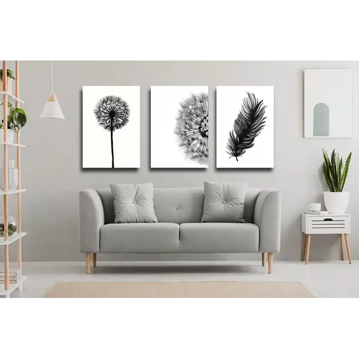 3 PARÇA DEKORATİF KANVAS TABLO