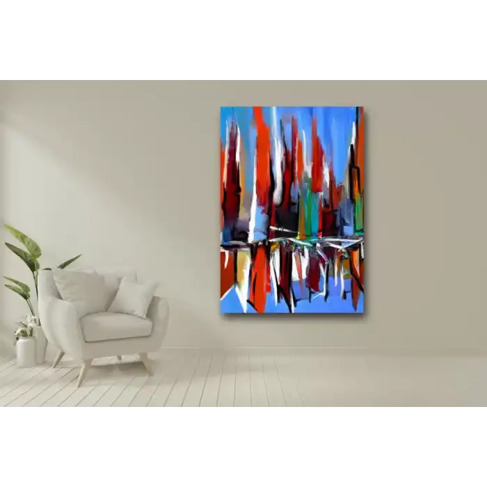 RENKLİ SOYUT KANVAS TABLO