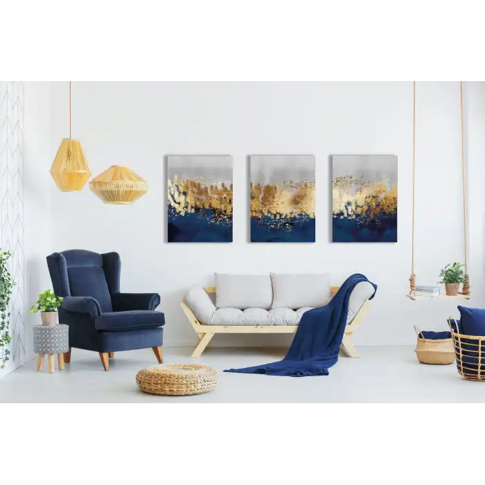 3 PARÇA SOYUT KANVAS TABLO