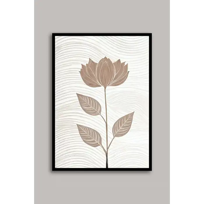 Bestablo 3 Parça Çerçeveli Dekoratif Çiçekler Ahşap Tablo Seti, Ev Dekoru Bestablo