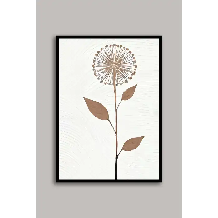 Bestablo 3 Parça Çerçeveli Dekoratif Çiçekler Ahşap Tablo Seti, Ev Dekoru Bestablo