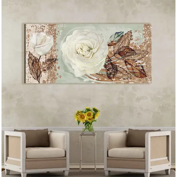 Bestablo Dekoratif Çiçekler Kanvas Tablo, Ev Dekoru, Bestablo