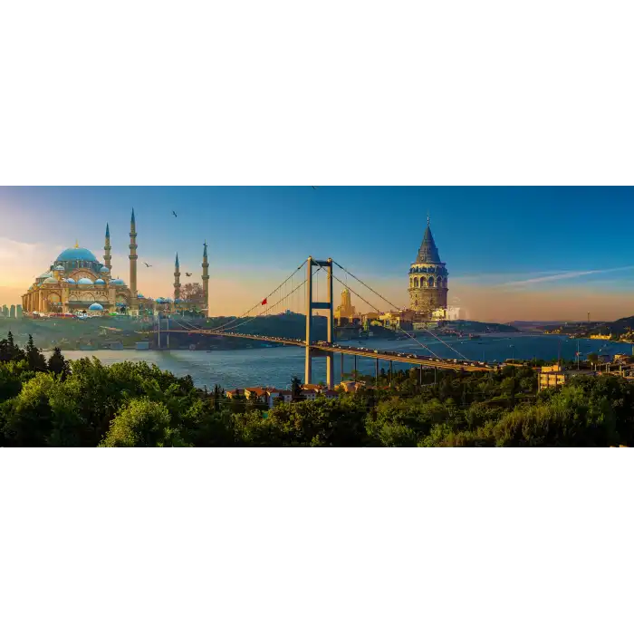 Bestablo Panaromik Galata Kanvas Tablo Ev Dekoru, Bestablo